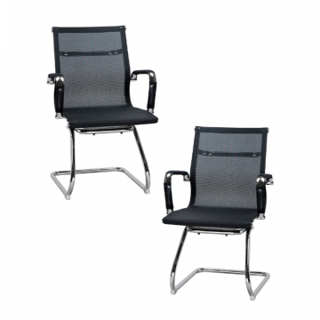 Набор 2 шт Офисное кресло для посетителей DOBRIN CODY MESH, чёрный
