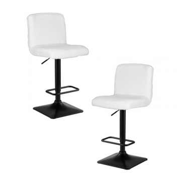 Набор 2 шт Стул барный DOBRIN LEO, белый букле (13)