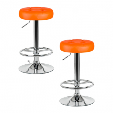 Набор 2 шт Табурет барный DOBRIN BRUNO, оранжевый