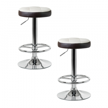 Набор 2 шт Табурет барный DOBRIN BRUNO, кремово-коричневый