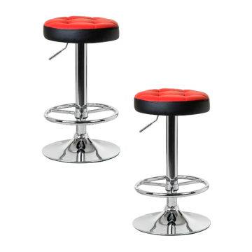 Набор 2 шт Табурет барный DOBRIN BRUNO, красно-чёрный