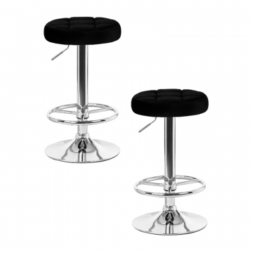 Набор 2 шт Табурет барный DOBRIN BRUNO, черный велюр (MJ9-101)