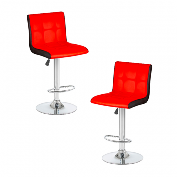 Набор 2 шт Стул барный DOBRIN CANDY, красно-чёрный