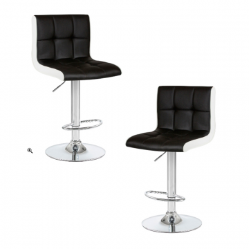 Набор 2 шт Стул барный DOBRIN CANDY, чёрно-белый