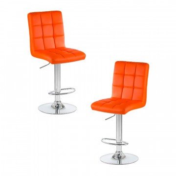 Набор 2 шт Стул барный DOBRIN KRUGER, оранжевый