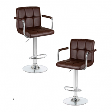 Набор 2 шт Стул барный DOBRIN KRUGER ARM, коричневый