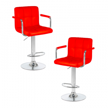 Набор 2 шт Стул барный DOBRIN KRUGER ARM, красный