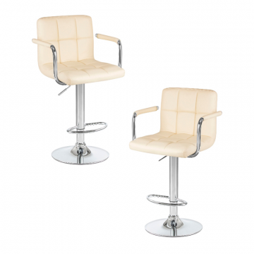Набор 2 шт Стул барный DOBRIN KRUGER ARM, кремовый