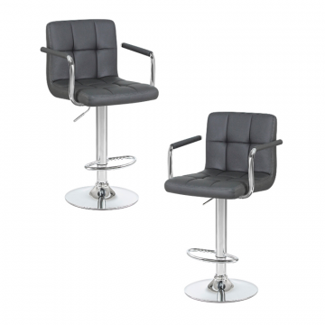 Набор 2 шт Стул барный DOBRIN KRUGER ARM, серый