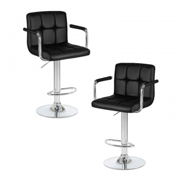 Набор 2 шт Стул барный DOBRIN KRUGER ARM, чёрный