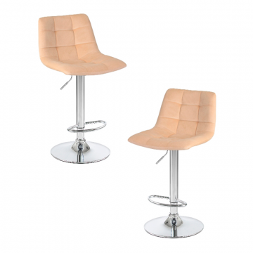 Набор 2 шт Стул барный DOBRIN TAILOR, бежевый велюр (MJ9-10)