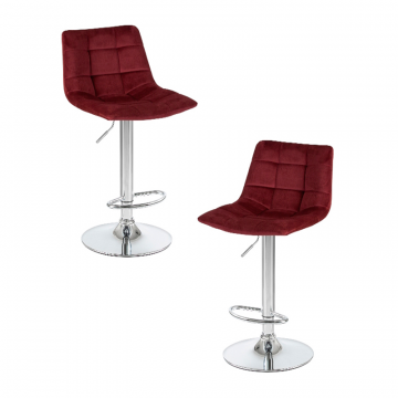 Набор 2 шт Стул барный DOBRIN TAILOR, винный велюр (MJ9-35)
