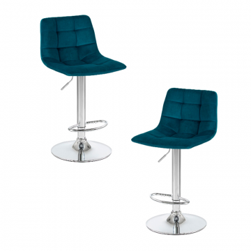 Набор 2 шт Стул барный DOBRIN TAILOR, морской волны велюр (MJ9-99)