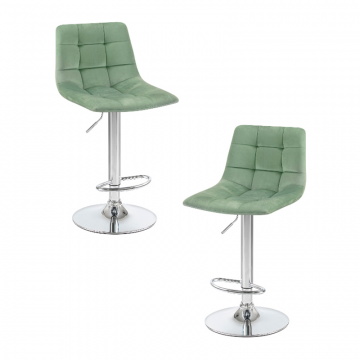 Набор 2 шт Стул барный DOBRIN TAILOR, пудрово-мятный велюр (MJ9-87)