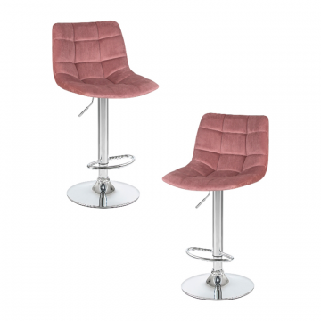 Набор 2 шт Стул барный DOBRIN TAILOR, пудрово-розовый велюр (MJ9-32)