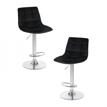Набор 2 шт Стул барный DOBRIN TAILOR, черный велюр (MJ9-101)