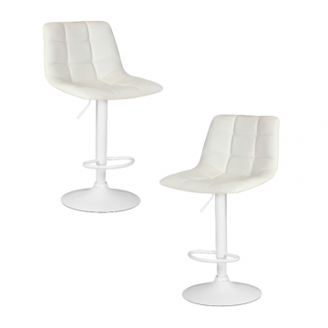 Набор 2 шт Стул барный DOBRIN TAILOR WHITE, белый PU