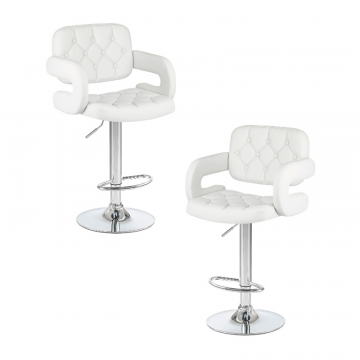 Набор 2 шт Стул барный DOBRIN TIESTO, белый