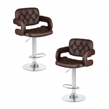 Набор 2 шт Стул барный DOBRIN TIESTO, коричневый