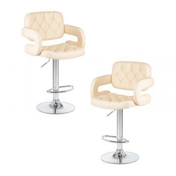 Набор 2 шт Стул барный DOBRIN TIESTO, кремовый