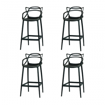 Набор 4 шт Стул барный DOBRIN MASTERS BAR, чёрный (B-03)