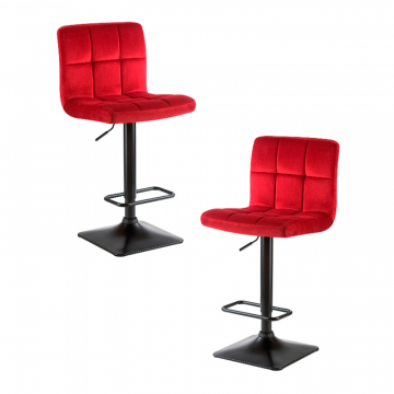 Набор 2 шт Стул барный DOBRIN DOMINIC, бордо велюр (MJ9-43)