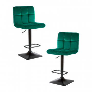 Набор 2 шт Стул барный DOBRIN DOMINIC, зеленый велюр (MJ9-88)