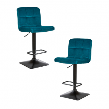 Набор 2 шт Стул барный DOBRIN DOMINIC, морской волны велюр (MJ9-99)
