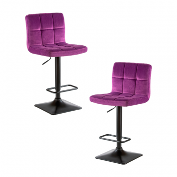 Набор 2 шт Стул барный DOBRIN DOMINIC, фиолет велюр (MJ9-58)