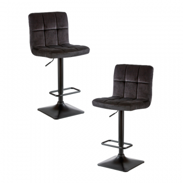 Набор 2 шт Стул барный DOBRIN DOMINIC, черный велюр (MJ9-101)