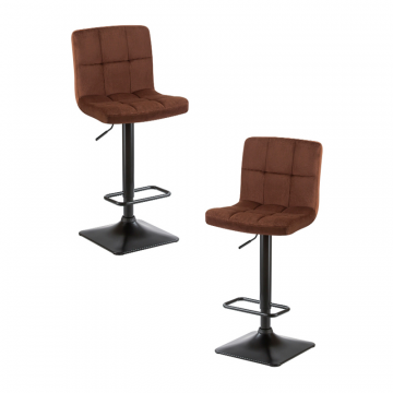 Набор 2 шт Стул барный DOBRIN DOMINIC, шоколадный велюр (MJ9-111)