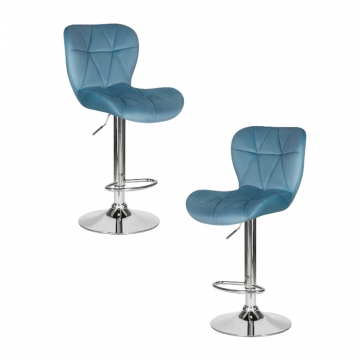 Набор 2 шт Стул барный DOBRIN BARNY, пудрово-голубой велюр (MJ9-74)