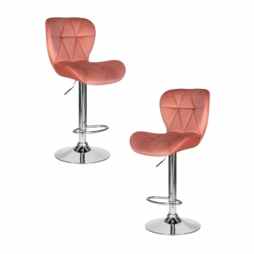 Набор 2 шт Стул барный DOBRIN BARNY, пудрово-розовый велюр (MJ9-32)