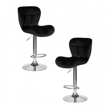 Набор 2 шт Стул барный DOBRIN BARNY, черный велюр (MJ9-101)