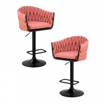 Набор 2 шт Стул барный DOBRIN LEON, розовая ткань (LAR 275-10)
