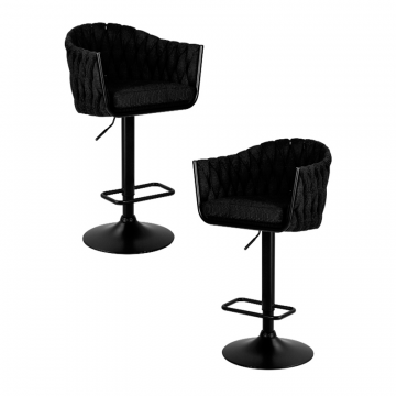 Набор 2 шт Стул барный DOBRIN LEON, черная ткань (LAR-275-33)