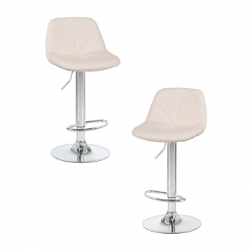 Набор 2 шт Стул барный DOBRIN DINA, кремовый