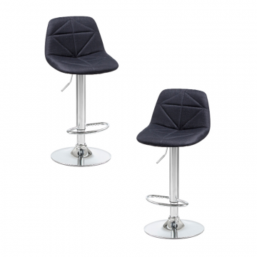 Набор 2 шт Стул барный DOBRIN DINA, чёрный