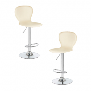 Набор 2 шт Стул барный DOBRIN ELISA, кремовый