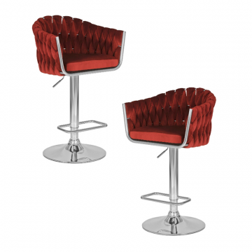 Набор 2 шт Стул барный DOBRIN MARCEL, винный велюр (MJ9-35)