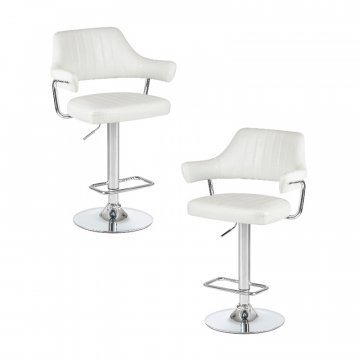 Набор 2 шт Стул барный DOBRIN CHARLY, белый крокодил