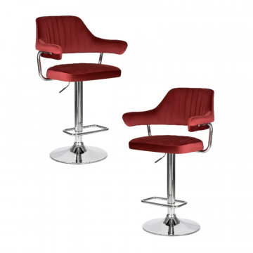 Набор 2 шт Стул барный DOBRIN CHARLY, винный велюр (MJ9-35)