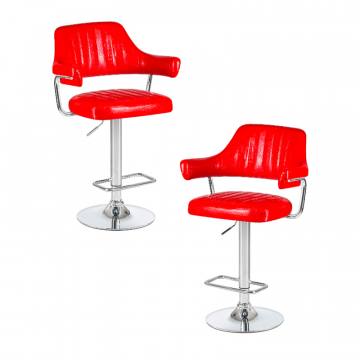Набор 2 шт Стул барный DOBRIN CHARLY, красный крокодил