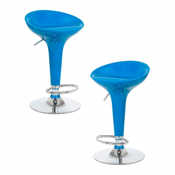 Набор 2 шт Стул барный DOBRIN BOMBA, голубой