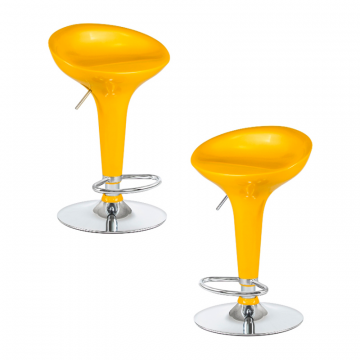 Набор 2 шт Стул барный DOBRIN BOMBA, жёлтый