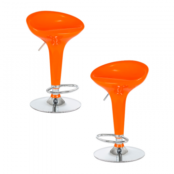 Набор 2 шт Стул барный DOBRIN BOMBA, оранжевый