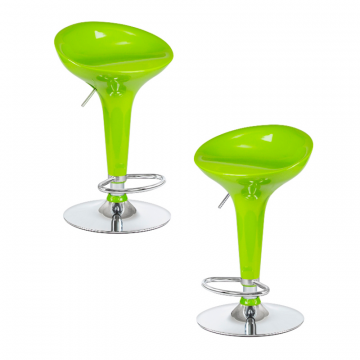 Набор 2 шт Стул барный DOBRIN BOMBA, салатовый