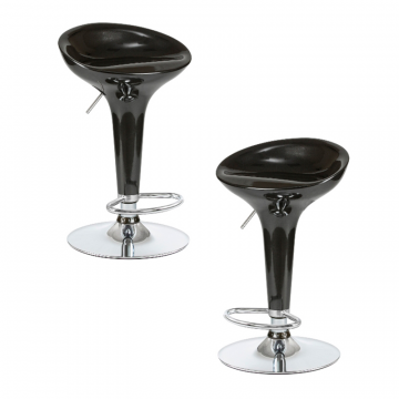 Набор 2 шт Стул барный DOBRIN BOMBA, чёрный