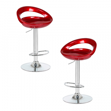 Набор 2 шт Стул барный DOBRIN DISCO, бордовый металлик