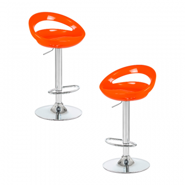 Набор 2 шт Стул барный DOBRIN DISCO, оранжевый
